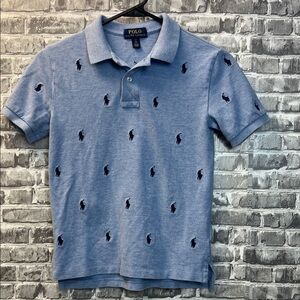 Boy's‎ Polo by Ralph Lauren Blue Polo with Embroidered Logo